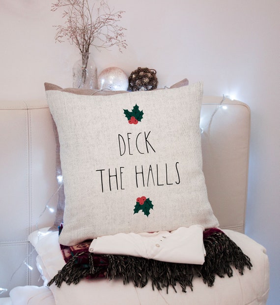 Merry And Bright Christmas Pillow Cover Holiday Noel Gift Santa Decorations Gift Home Decor Christmas Square Lumbar Pillow
