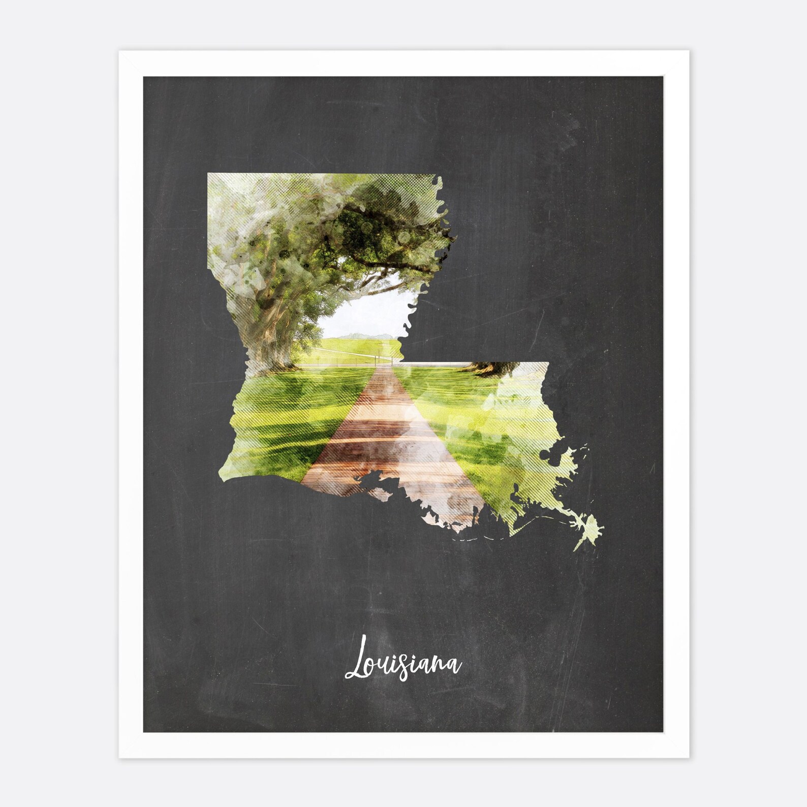 Louisiana Wall Art Print Vintage Home Decor Poster Print Etsy