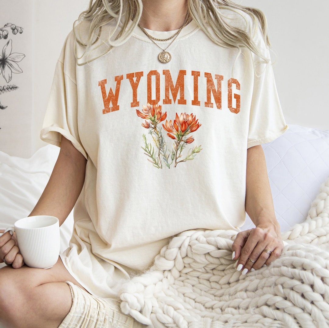 Wyoming State Flower Tee Comfort Colors Garment Dyed Boho Oversized Wyoming state flower tee comfort colors garment dyed boho oversized