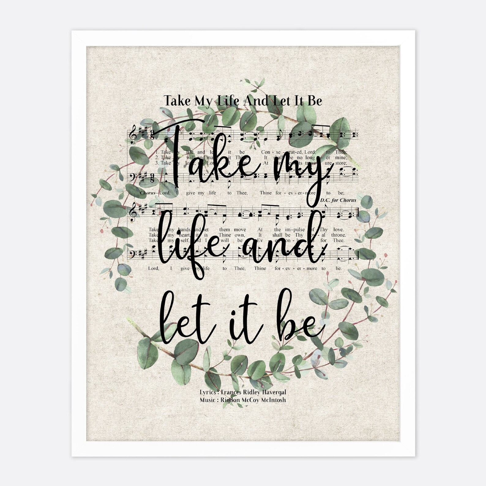 Take My Life And Let It Be | Etsy