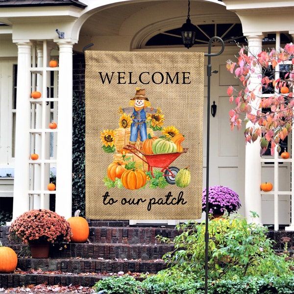 Burlap Garden Flag Etsy