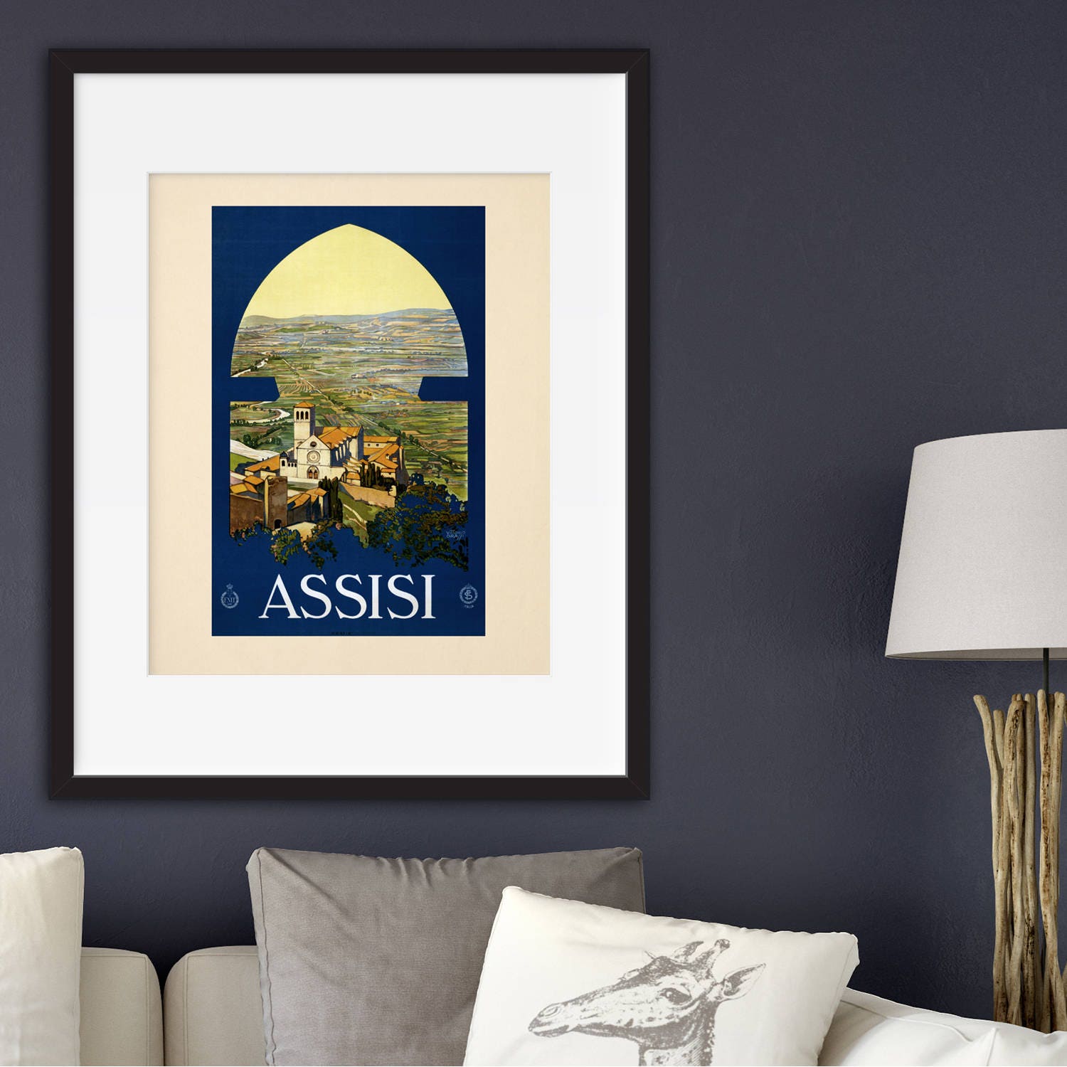 Assisi Vintage Travel Print Wall Art Print Home Decor Poster Etsy