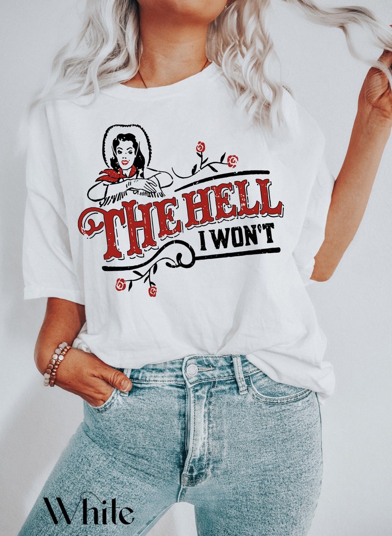 The Hell I Won't Tee Comfort Colors Garment Dyed Boho - Etsy