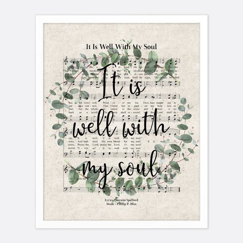 It is Well With My Soul Print/ Modern Print/ Bedroom Decor/ Etsy