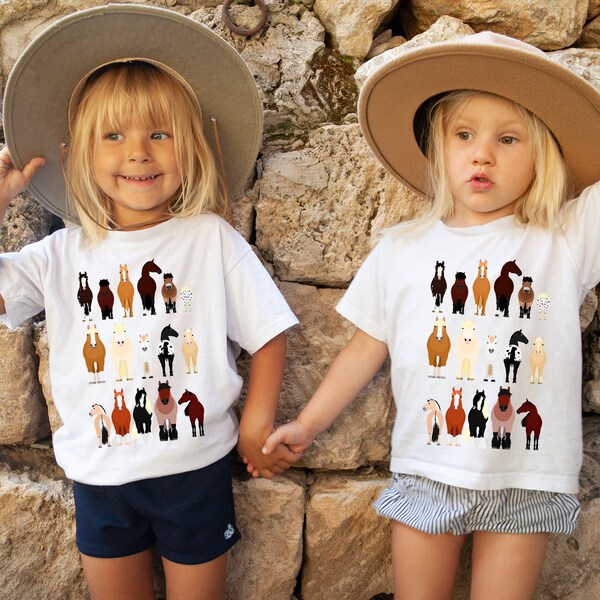 Horse Farm Animal Kids Shirt Tshirt Tee Cute Children Toddler Onesie, Spring Clothing