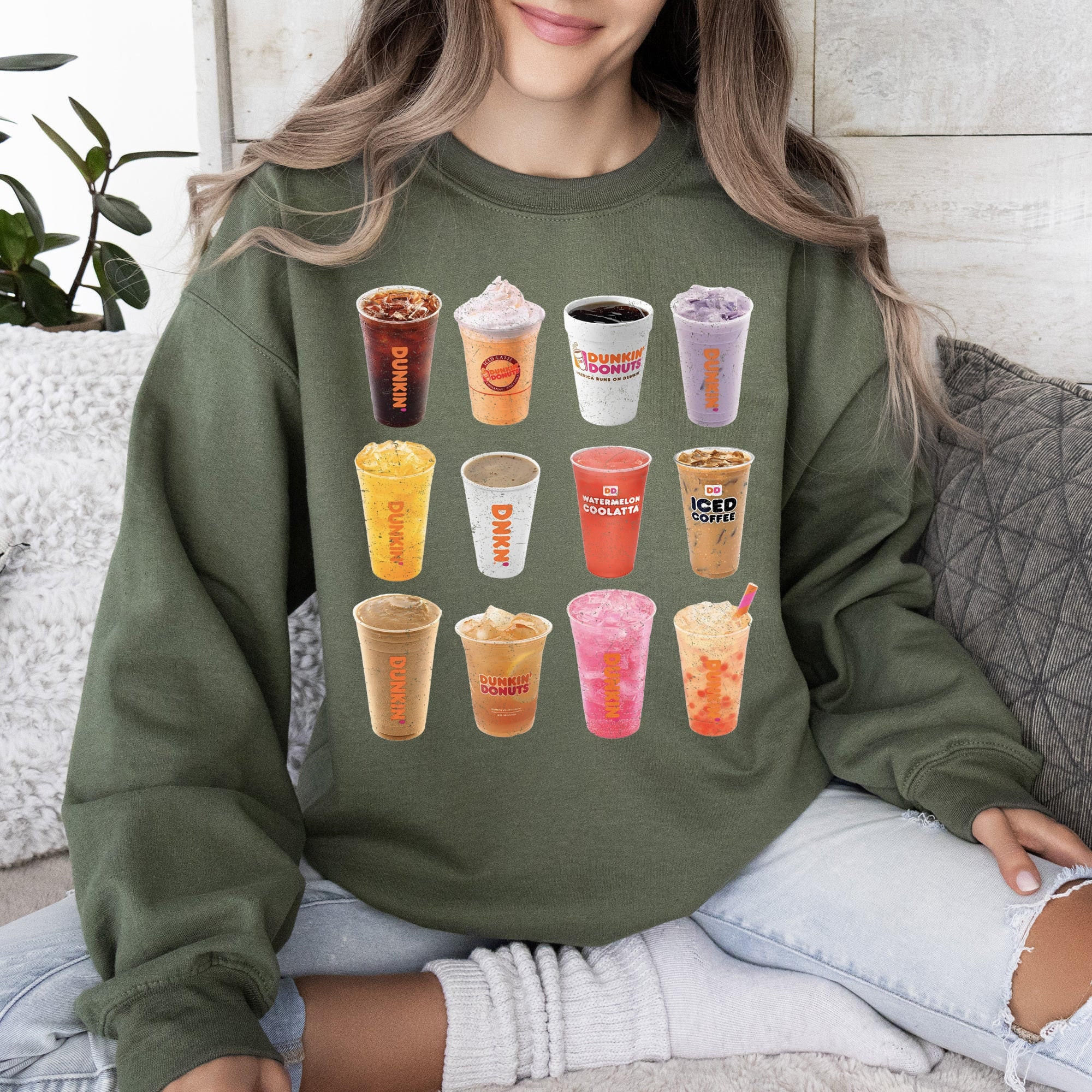 Dunkin clearance donut sweatshirt