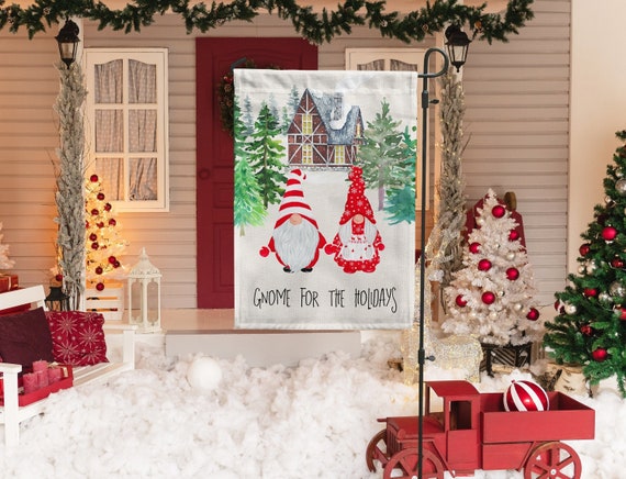 Merry Christmas Garden Flag 12.5x18" Happy Holidays  Christmas Three & Gifts 