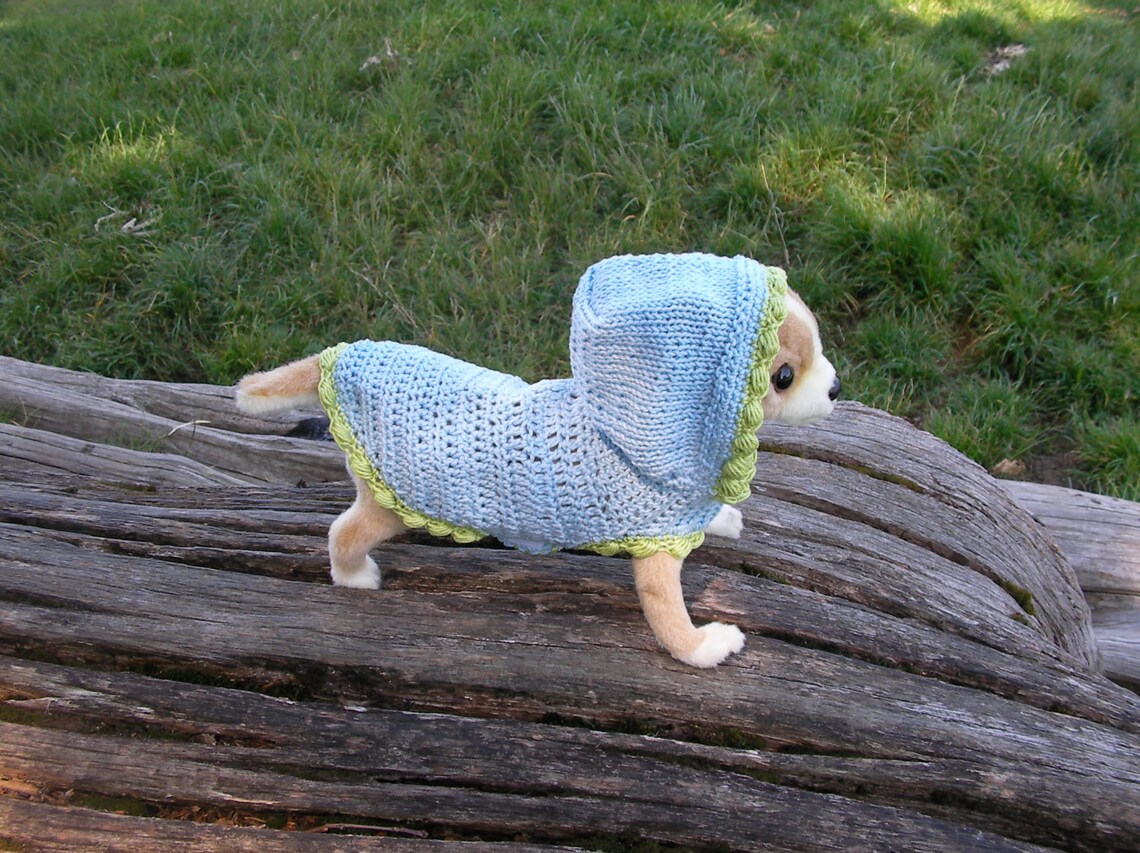 A small dog cape.100 cotton. Size XS.Blue Etsy