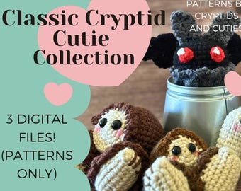 Cryptid Cuties Bundle - 3 Crochet Pattern and Tutorial PDFs