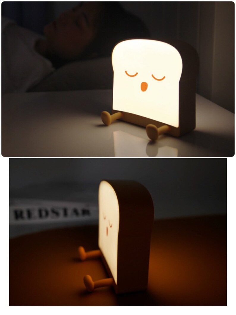 Cute Toast Bread Night Light Lamp Kids/lighting/nursery Etsy UK