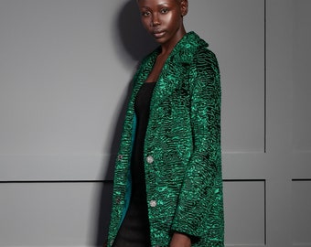 Fur Coats. Charming Coat. Made To Order Coat. Dark Green Outwear. Excellent Gift. Lovely Women Coat. Exclusive eco furs by Tissavel (France)