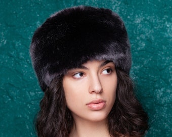Winter Hat. Fur Hats. Luxury Hat. Sable Hat. Woman Hats. Faux Fur Hat. Women Winter Hat. Exclusive eco furs by Tissavel (France)
