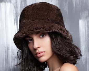 Fur Bucket Hats. Luxury Bucket Hat. Mink Bucket Hat. Woman Bucket Hats. Faux Fur Bucket Hat. Exclusive eco furs by Tissavel (France)