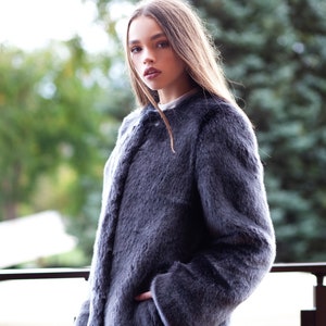 Faux Fur Coat. Women Winter Coat. Fake Fur Coat. Winter Coat. Fur Coat. Eco Fur Coat. Sable Coat. Exclusive eco furs by Tissavel France image 1
