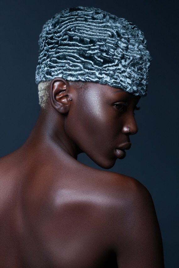 Forage Cap - Gray Forage Cap: Tissavel Eco Fur, Unisex Winter Fashion