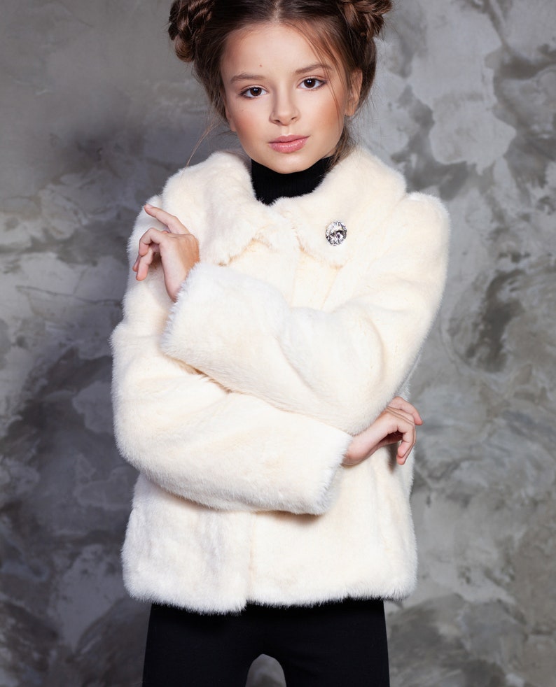 Faux Fur Kids Coat. Kids Mink Coat. Teen Fur Coat. Fake Fur Etsy UK