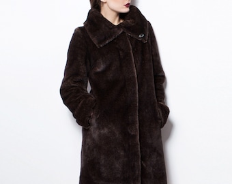 Faux Fur Coat - Luxury Women's Gift - Elegant Mink Coat - Exclusive eco-furs by Tissavel (France)