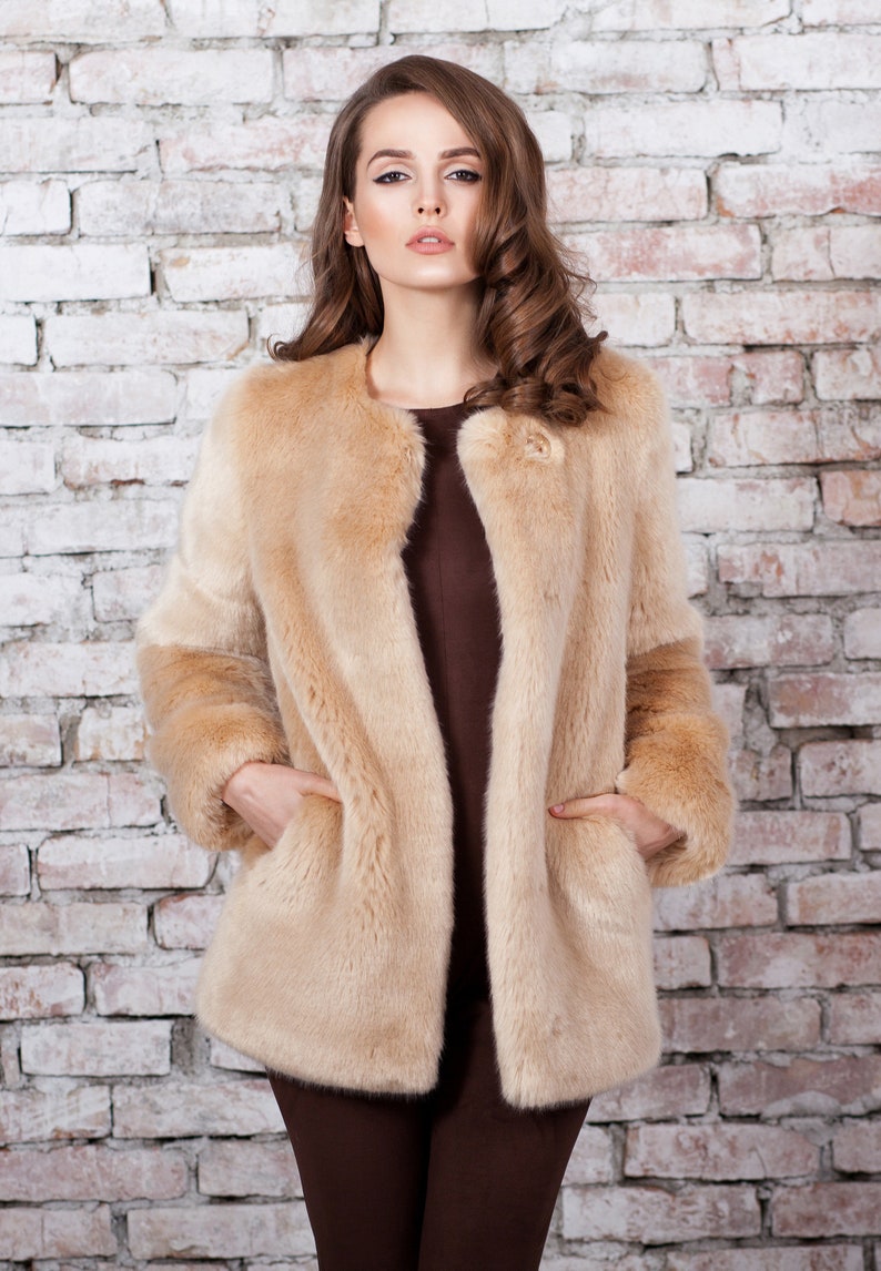Luxury Faux Fur Coat Sable Onyx. Exclusive Eco Furs by - Etsy