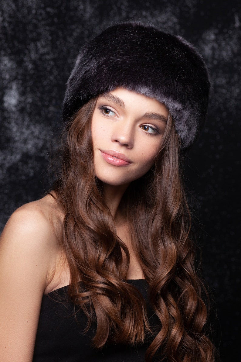 Winter Hat. Fur Hats. Luxury Hat. Sable Hat. Woman Hats. Faux Fur Hat. Women Winter Hat. Exclusive eco furs by Tissavel France image 2