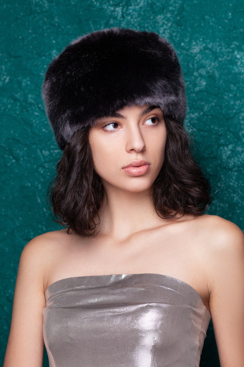 Winter Hat. Fur Hats. Luxury Hat. Sable Hat. Woman Hats. Faux Fur Hat. Women Winter Hat. Exclusive eco furs by Tissavel France image 1