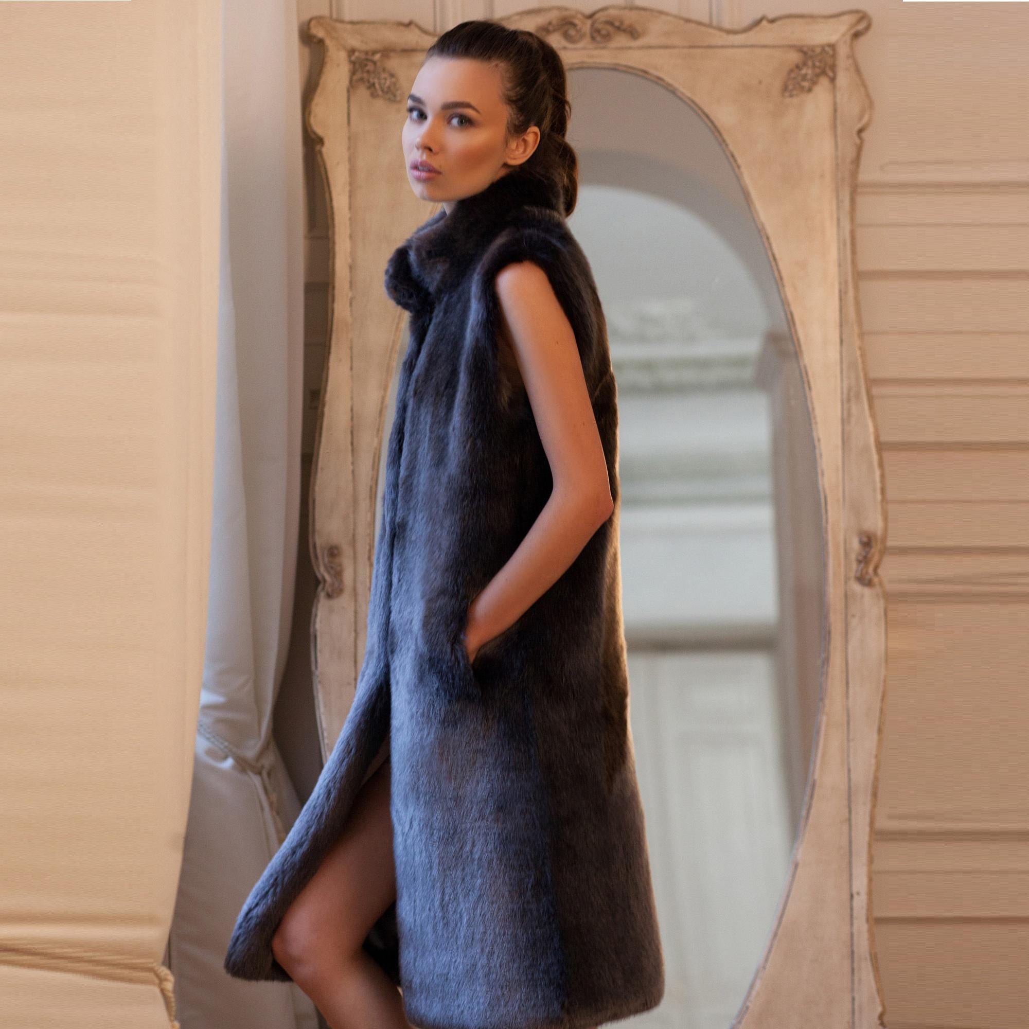 Maxi Fur Vest - Etsy