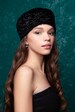Black Hats. Luxury Hats. Astrakhan Hat. Women's Hats. Black Women Hat. Elegant Hats. Exclusive eco furs by Tissavel (France) 