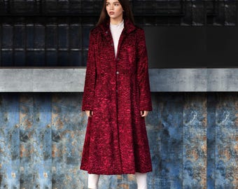 Women's Long Trenches - Luxury Gift For Women - Elegant Trench - Exclusive eco-furs by Tissavel (France)