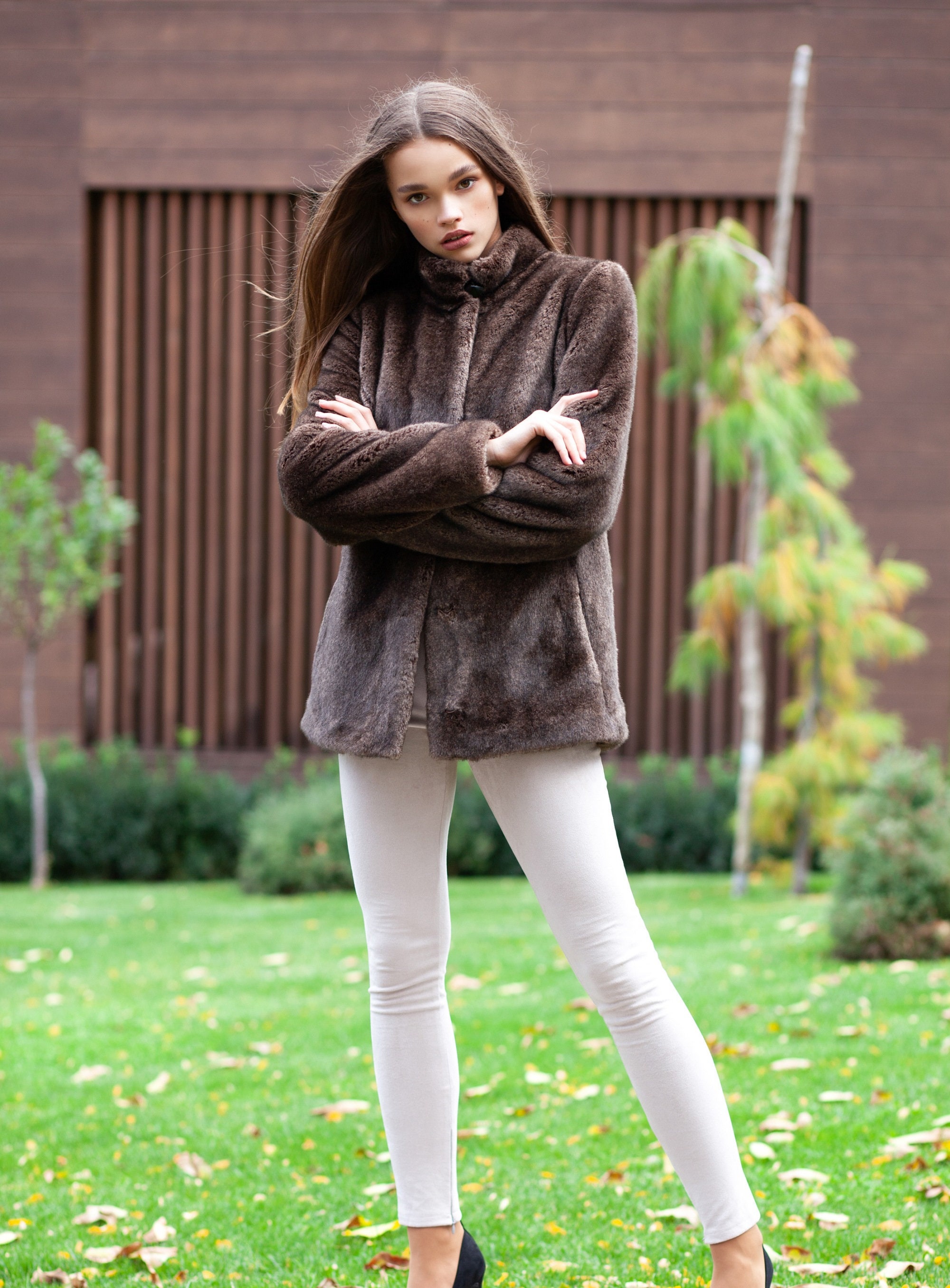 Knock Out Faux Fur Jacket - Chocolate
