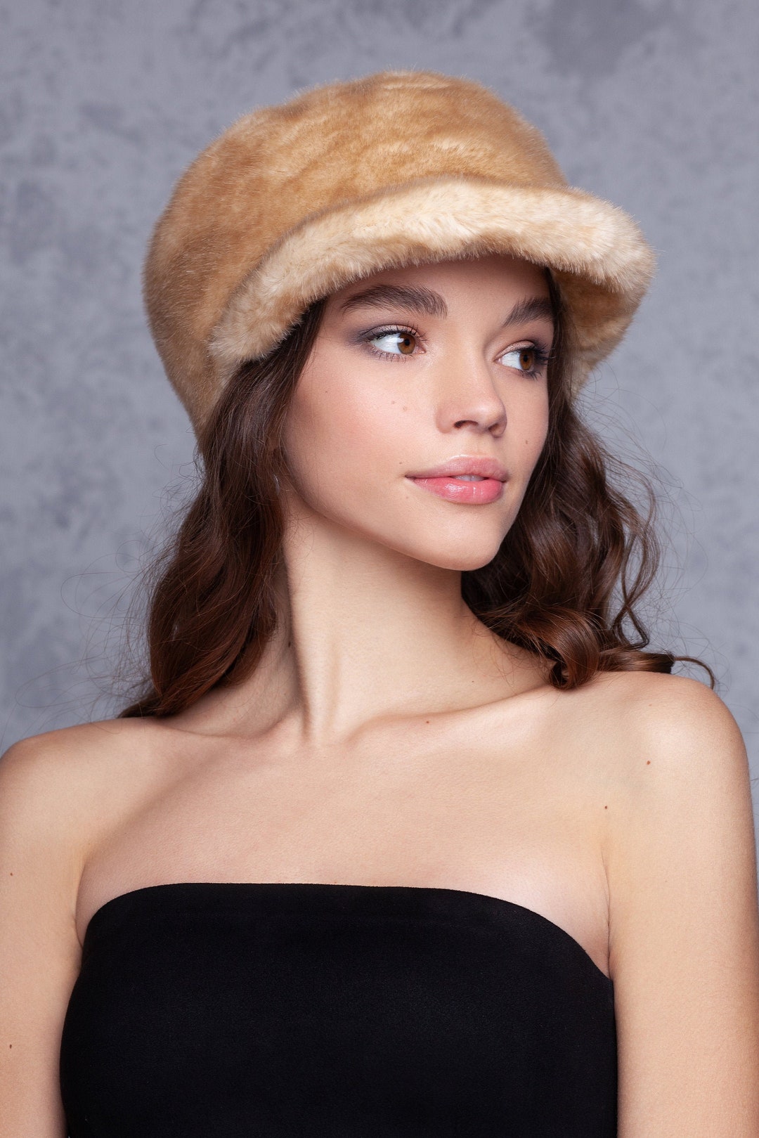 Gold Cap. Eco Fur Caps. Luxurious Caps. Women's Caps. Etsy UK