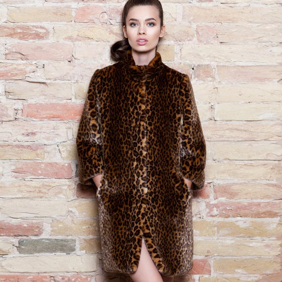 Leopard Jacket Coat - Elegant Fur Jacket - Winter Jackets Women - Cheetah Coats