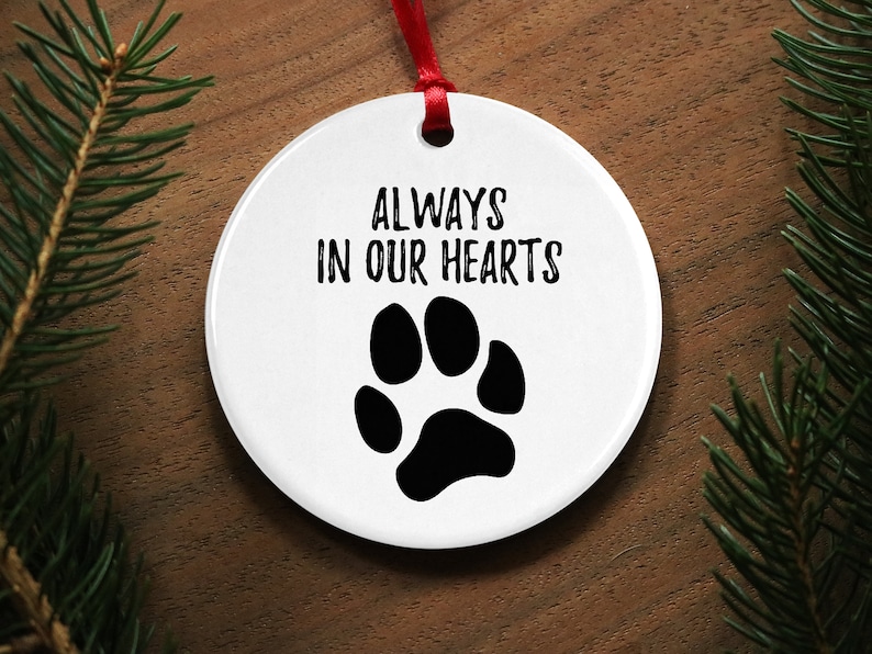 Always in Our Hearts - Dog or Pet Memory Ornament - Personalized ...