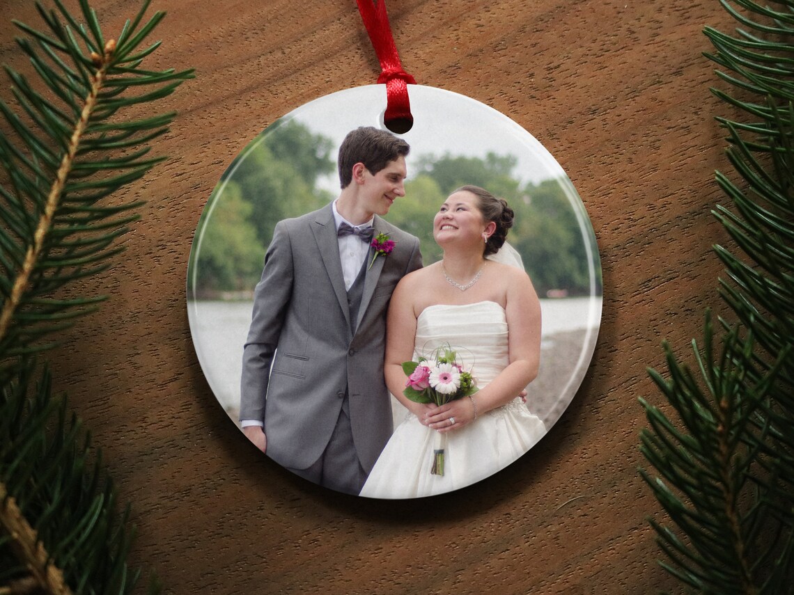 Wedding Ornament 2 Sided Custom Ceramic Christmas/Holiday Etsy