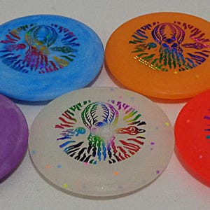 New Disc Golf 5 Zu Can Topper Minis. 3". The Alien Hot Stamp