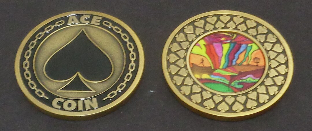 New Disc Golf Art Ace Coin. - Etsy