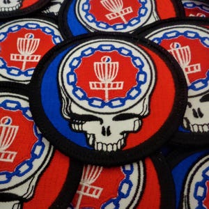 New Disc Golf Iron On Patch. 3"