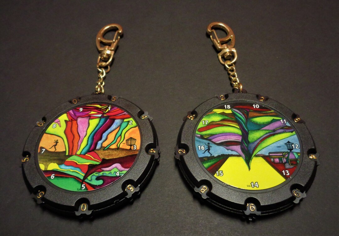 New Disc Golf2 Scorekeeper Bag Tags. Full Size Image & With a White