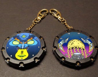 Nieuwe 1 Disc Golf Art scorekeeper/bagtag.