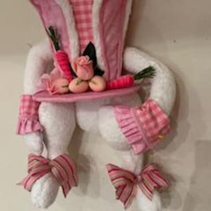 Easter bunny wreath attachment or center piece