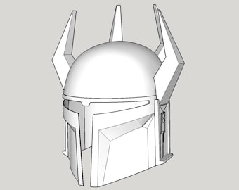 Gar Saxon Maul Casco inspirado en mandaloriano Modelo 3D STL para impresión 3D Prop Cosplay Costume Mando Clone Wars
