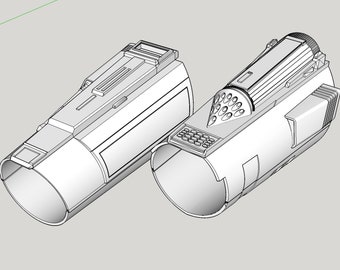 Mandalorian Inspired Whistling Birds & Flamethrower Wrist Gauntlet Beskar Armor 3D File for 3D Printing Mando Rocket Costume Prop Cosplay