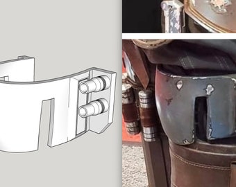 Mandalorian Inspired Knee Armor 3D Model for 3D Printing Durasteel Beskar Mando Chapter 1 Cosplay Costume Prop STL