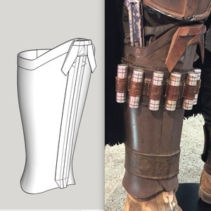 Mandalorian Inspired Right Shin & Knee Armor for both Beskar and Regular Armor 3D Files DIGITAL ONLY for 3D Printing Costume Prop