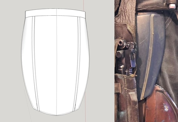 Mandalorian Inspired Hip Armor Beskar 3D File for 3D Printing DIGITAL FILE ONLY Mando Costume Prop