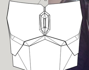 Mandalorian Inspired Beskar Chest Armor 3D Model for 3D Printing Mando Costume Prop Cosplay