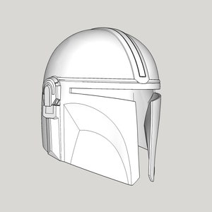 Mandalorian Inspired Helmet 3D Model STL for 3D Printing Prop Cosplay Costume Mando Clone Wars