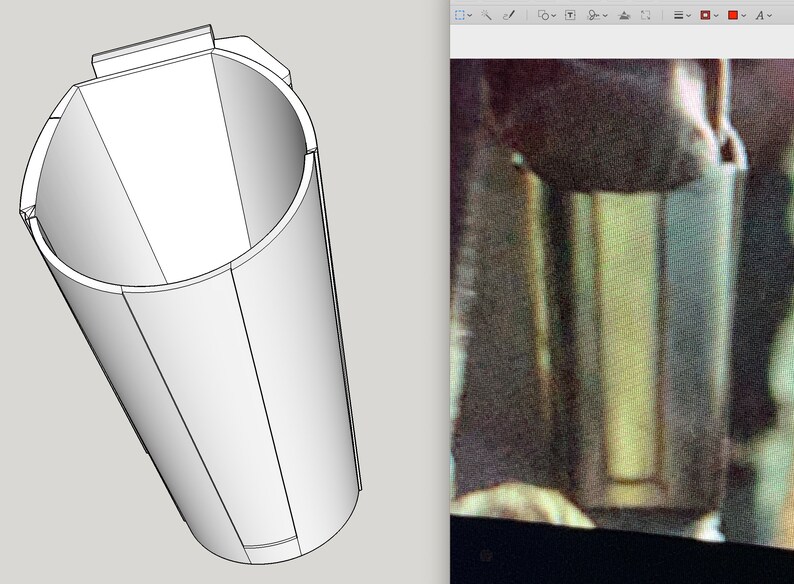 May include: A white, cylindrical, cardboard tube with a seam running down the side. The tube is open at one end and has a small flap at the other end.