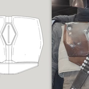 Mandalorian Inspired Chest Armor from Chapter 1-3 and Death Watch 3D Model for 3D Print File Printing Mando Costume Prop Cosplay