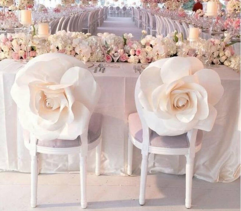 2 Giant Roses For Wedding Chair Decor Groom And Bride Bridal Shower Decorations Aisle Runners