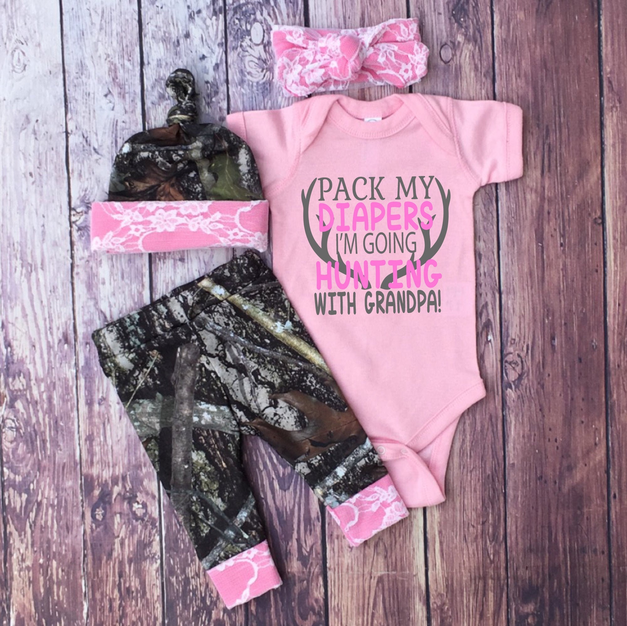 Pink camo baby girl clothes outlet