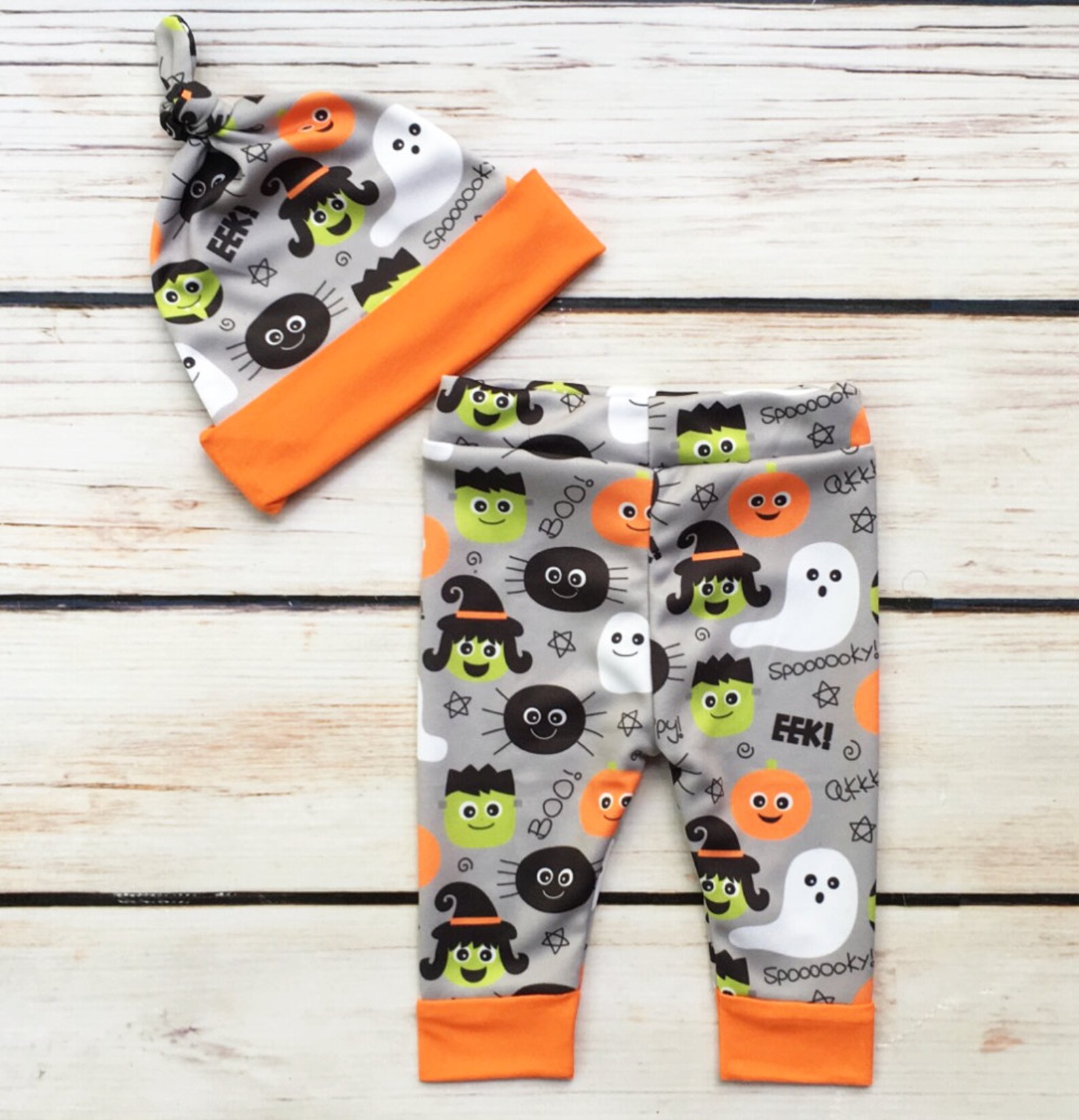 Baby Boys First Halloween Outfit Black Infant Bodysuit Grey Etsy